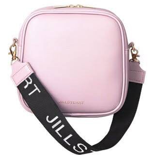 JILL STUART Square Bag กระเป๋าสีชมพูพร้อมสายโลโก้(มือสองสภาพใหม่มือหนึ่ง)