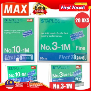 Max ลวดเย็บกระดาษ No.10-1M / No.3-1M (Box20)