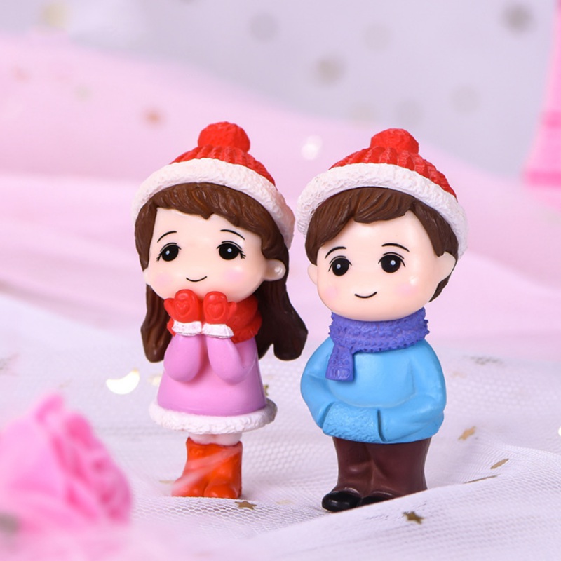 2ชิ้น/เซ็ตหมวกตุ๊กตาขนาดเล็กคู่นางฟ้าตกแต่งสวน