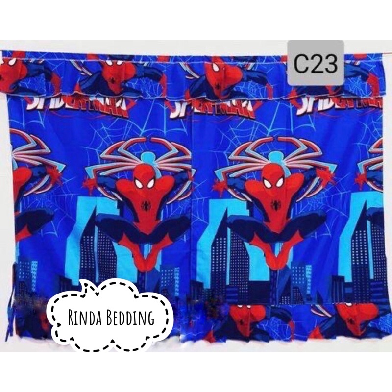 ผ้าม่าน ม่านหน้าต่าง กันแสงUV ลายสไปเดอร์แมน ผ้า Cotton ผืนใหญ่ สินค้าขายดี พร้อมส่ง