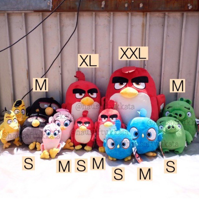 ตุ๊กตา Red &amp; Chuck &amp; Bomb &amp; Blues &amp; Leonard &amp; Stella 8/11/16/20นิ้ว Angry Birds แองกรี้เบิร์ด แองกี้เบิร์ด Anee Park