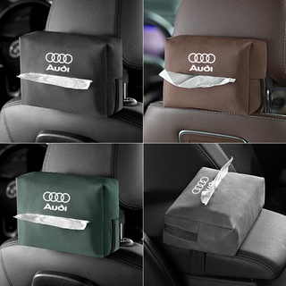 กล่องกระดาษทิชชู่ หนังกลับ สําหรับรถยนต์ Audi A6L A4L A3L Q3 Q5L Q7