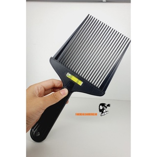 แบบใหม่ หวีลานบิน Flat Top Comb สีดำ วัดระดับจัดแต่งทรงผม