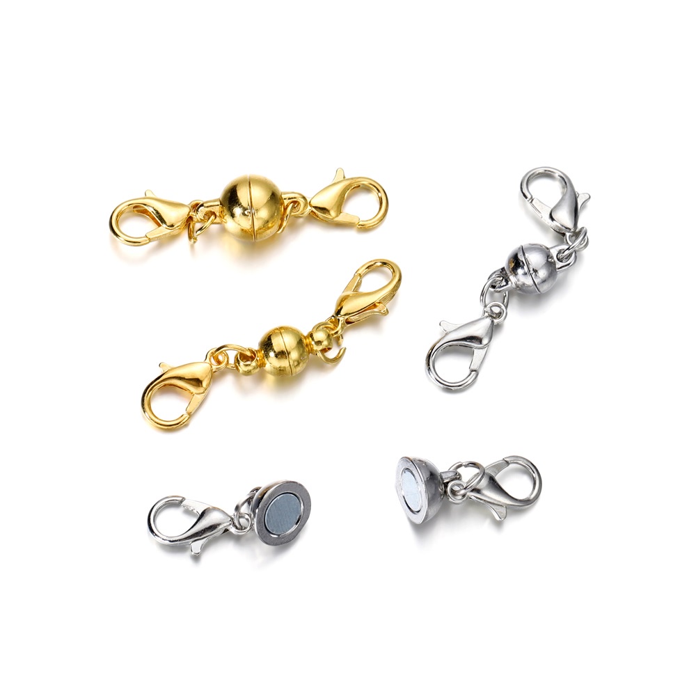อุปกรณ์ตะขอเชื่อมต่อโลหะทองแดง Extender Magnetic Clasps 5 ชิ้น/แพ็ค