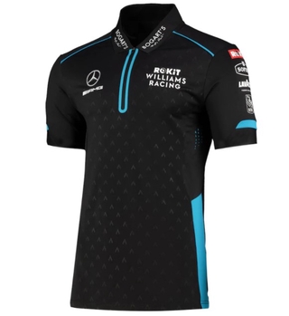 Williams Benz Team เสื้อโปโลแขนสั้นแห้งเร็วสําหรับผู้ชาย F1