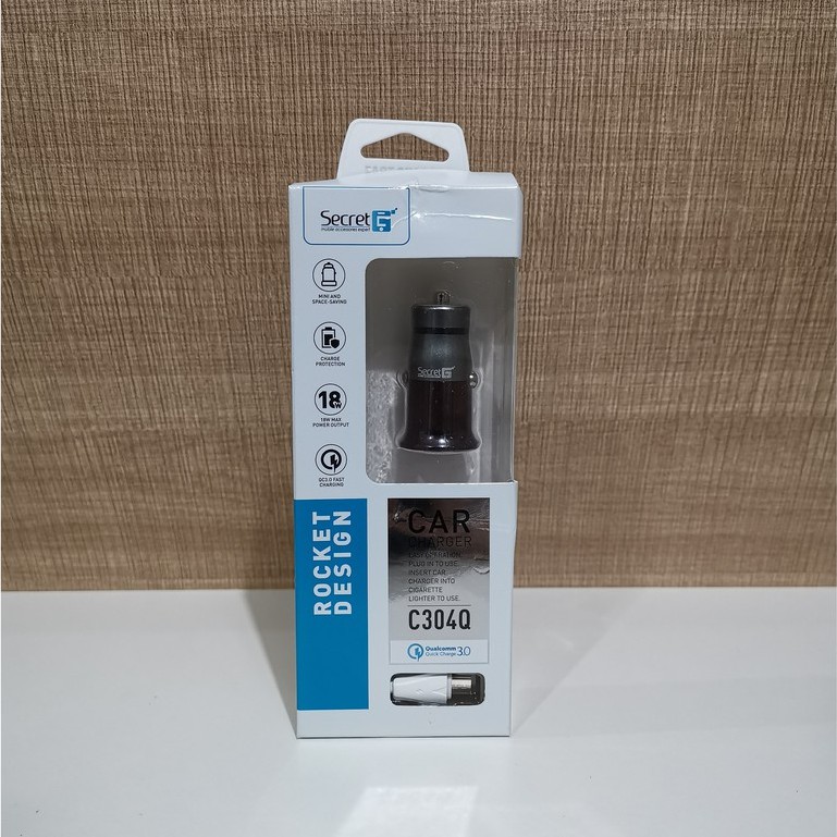 Secret-G ที่ชาร์จแบตในรถ Qualcomm Quick Charge 3.0 18W (C304Q)