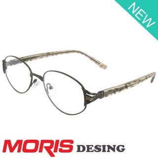 Moris แว่นตา รุ่น สีน้ำตาล กรอบเต็ม ขาสปริง วัสดุ สแตนเลส สตีล (สำหรับตัดเลนส์) Eyewear Top Glasses Frame