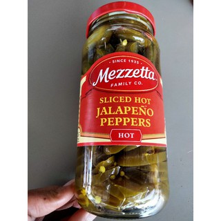 Mezzetta Deli Sliced Hot Jalapeno Pepper พริก จาลาปิโน หั่นดอง ในน้ำส้มสายชู  เมซเซตต้า 454g ราคาโดนใจ