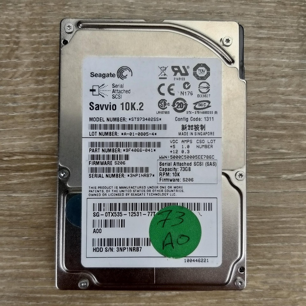 Seagate SAS ST973402SS 73GB 10K rpm 16MB Cache 2.5 Inches