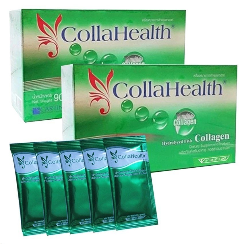 (จำกัด1ชุด/order ) Collahealth Collagen คอลลาเจน คอลลาเฮลท์ (30 ซอง x 2 กล่อง)