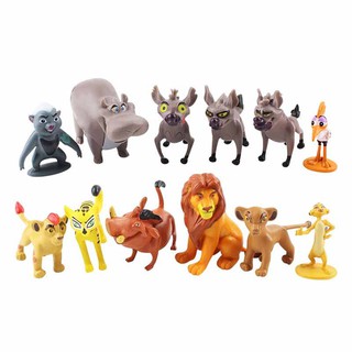 ฟิกเกอร์ PVC รูปการ์ตูน The Lion Guard King Kion Simba Bunga Beshte Fuli Ono ของเล่นสําหรับเด็ก 12 ชิ้น ต่อชุด