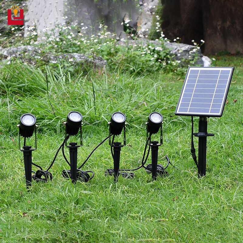 YONUO Led Solar Light Outdoor Decorative Lighting Ground Plug Lamp Projection Lamp Spotlight Colorful Light Control