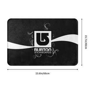 Burton พรมเช็ดเท้า กันลื่น ลายโลโก้ (6) 40*60 ซม. สําหรับบ้าน และสวน ทางเข้า ห้องครัว