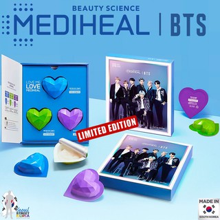 MEDIHEAL BTS EDITION Bio Capsulin Love Me Mask Set 13ml X3 ชุดแผ่นมาส์คหน้าใสสำหรับผู้ชาย3สูตรพิเศษในกล่อง Box Set