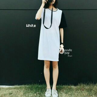 Two Tone POLO Dress (White)