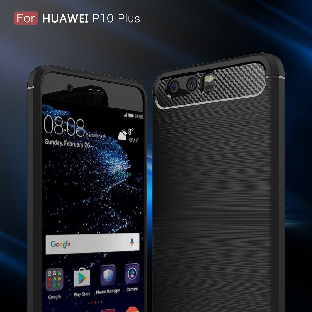 ปลอกอ่อนสําหรับ Huawei P50 P40 P30 P20 Pro P10 P10Plus เคสโทรศัพท์คาร์บอนไฟเบอร์