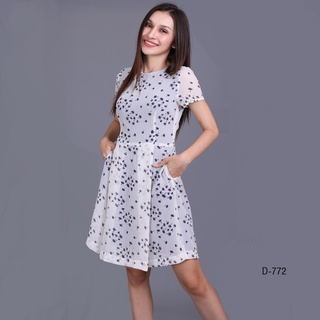 AMILA Dress AM-D772 ชีฟองอังโกร่า   IGPU19-7