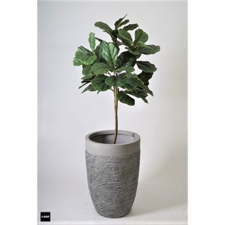 I-POT กระถางต้นไม้ไฟเบอร์เคลย์น้ำหนักเบาดีไซน์โมเดิร์น TUBE ROW (Dusky Grey Color) ขนาด ก.38 x ส.53ซม. (15นิ้ว)