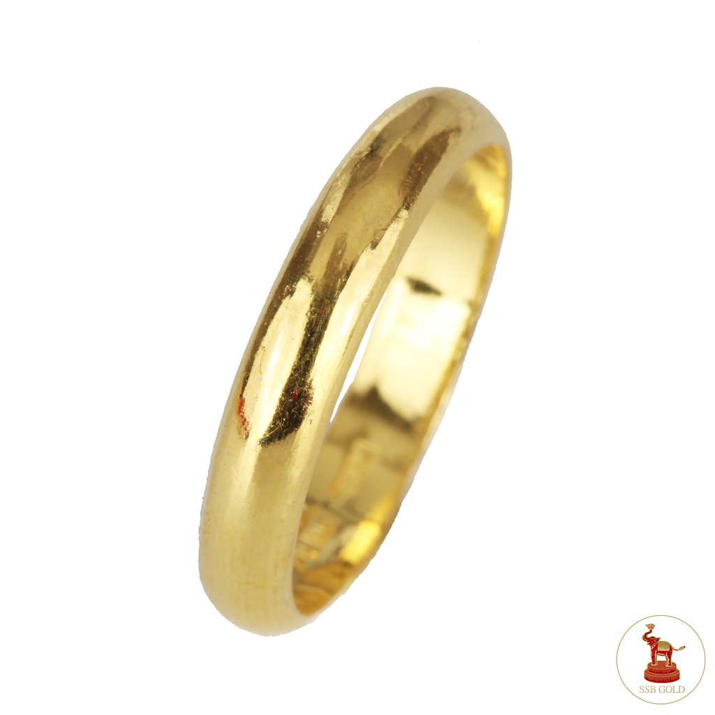 แหวนทองครึ่งสลึง ลายเกลี้ยงปลอกมีด ทอง 96.5% ทองแท้ ขายได้ จำนำได้ มีใบรับประกันทองแท้ (ผ่อน0%ผ่านบัตรเครดิต)