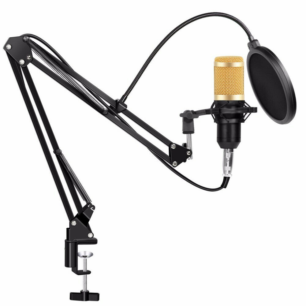 ไมค์อัดเสียง ไมค์ คอนเดนเซอร์ (Pro Condenser Microphone BM800) พร้อม ขาตั้งไมค์โครโฟน และอุปกรณ์เสริม (โช้คอัพโลหะ)