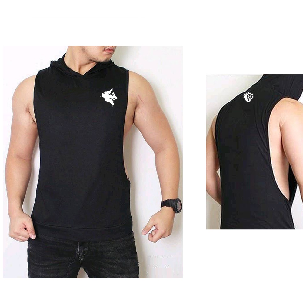 Tangtop Hoodie Deepcut Low cut WOlf WOlf FItness Musclefit