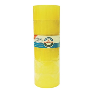 ยูนิเทป โอพีพีเทปสีใส กาวยาง แพ็ค 6 ม้วน  Uni Tape OPP Tape Clear Color Rubber Adhesive Pack 6 Rolls