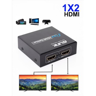 เฮทดีเอ็มไอ กล่องแยกจอ 2port เฮทดีเอ็มไอ Splitter 1x2 Support 3D High Resolution1080P (สีดำ) #1763