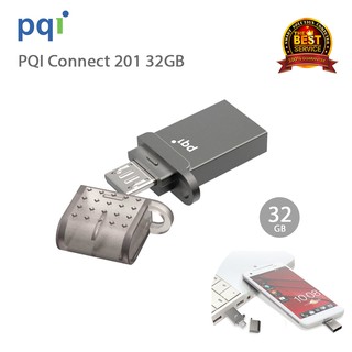 PQI Connect 201, Micro USB OTG USB 2.0 32Gb (Silver)