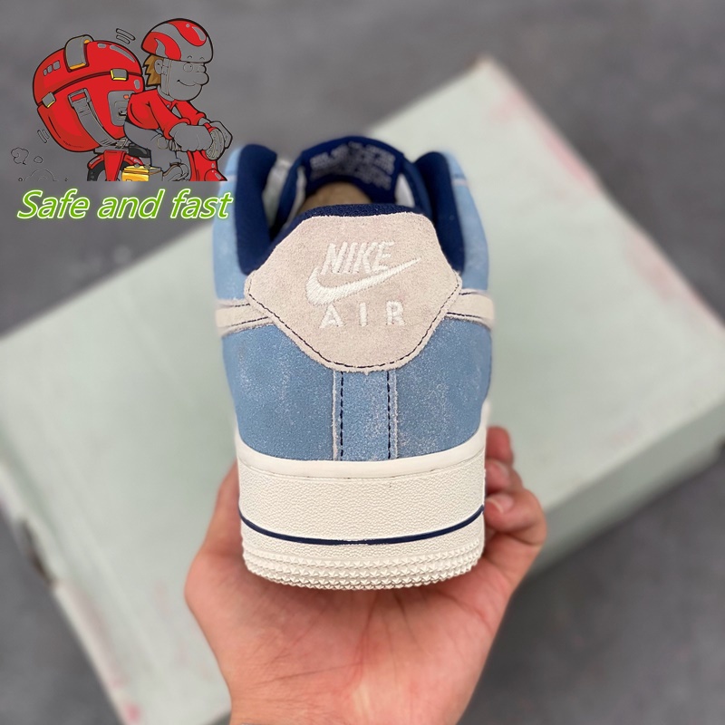 [SPI-1] Nike Air Force 1 '07 Nike Washed Blue Air Force One Classic Mid ...