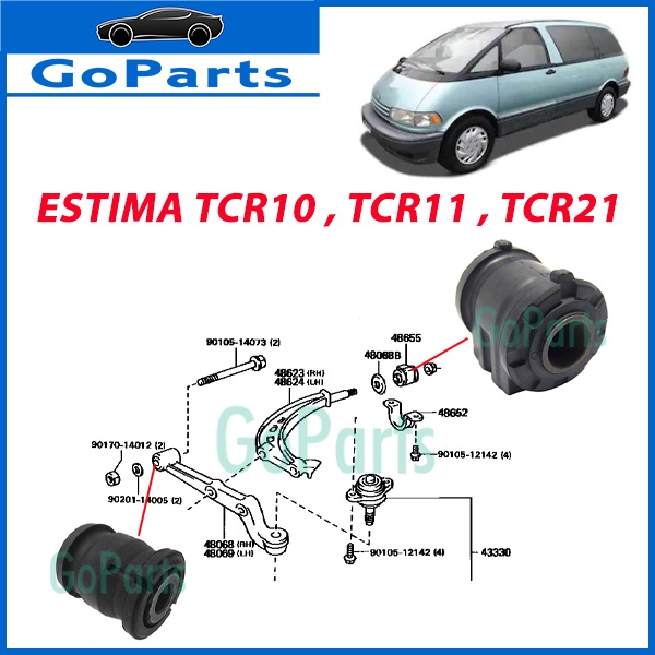 บุชอาร์มล่างหน้า BIG & SMALL 1PC Toyota Estima Tcr10 Tcr11 Tcr20 Tcr21 [1990~1999]