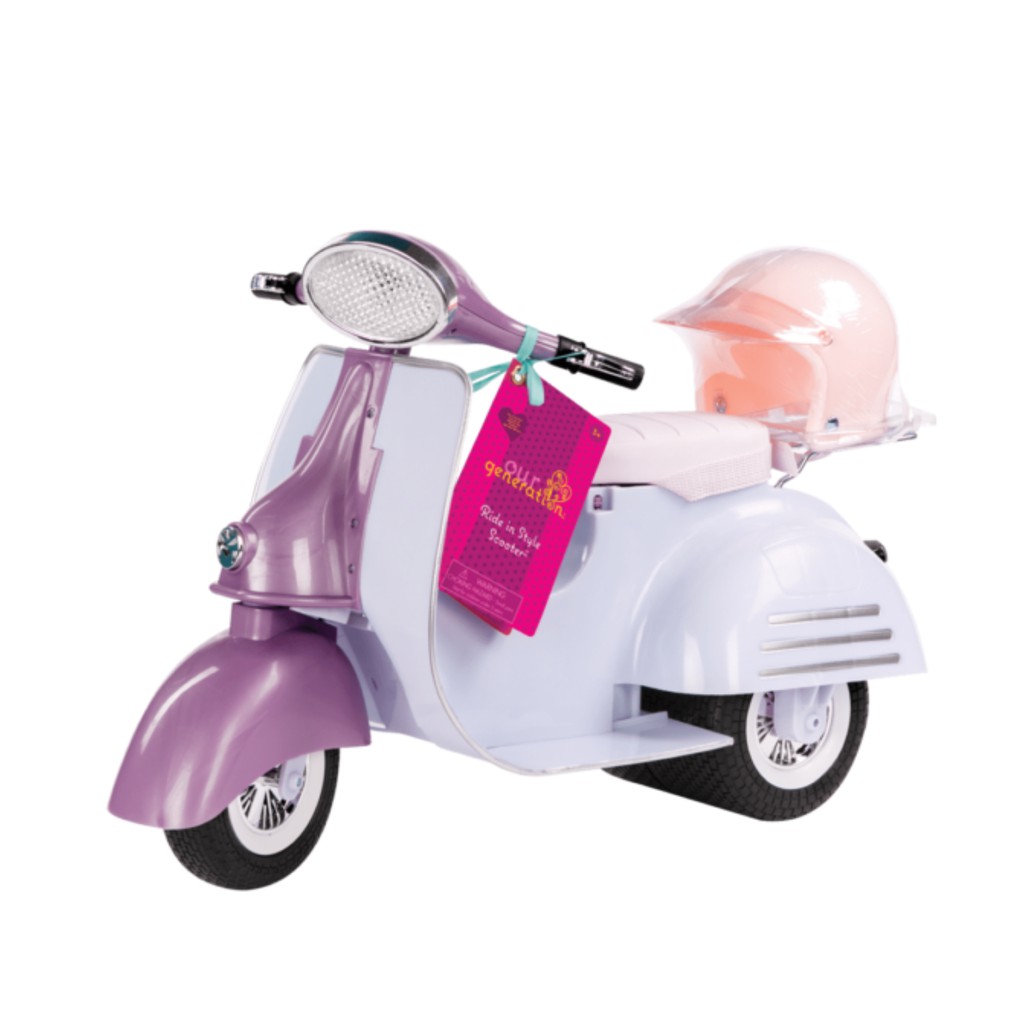 Our Generation Dolls ( OG Dolls ) ตุ๊กตาโอจี - Ride in Style Scooter - Purple and Blue มอเตอร์ไซด์สี