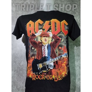 เสื้อยืดคอกลม สกรีนลายวง ACDC (รหัส 169)