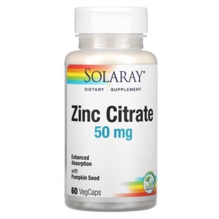 พร้อมส่ง &gt;&gt; สังกะสี ซิงค์ Zinc Citrate, 50 mg, 60 Tablets บำรุงผม ผิวและเล็บ แท้ล้านเปอร์เซ็นต์