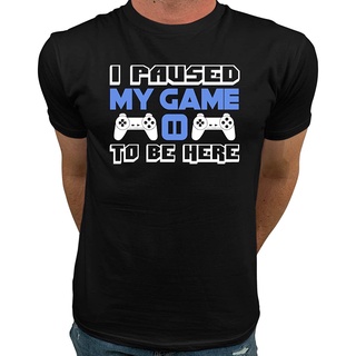 T-shirt  เสื้อเชิ้ต พิมพ์ลายวิดีโอเกม Market Trendz I ve paused my Game to be This สําหรับผู้ชายS-5XL