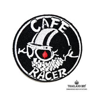 ตัวรีดติดเสื้อ ลาย Cafe Racer คาเฟ่ เรเซอร์ มอเตอร์ไซค์ Biker Motorcycles Patch งานปัก DIY ตัวรีด อาร์ม ติดเสื้อ เท่ๆ