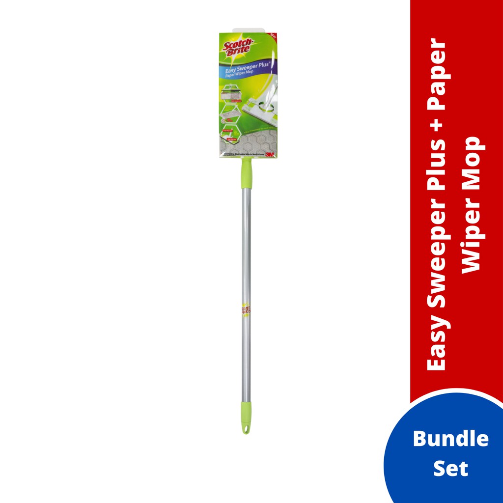 3M Scotch Brite Easy Sweeper Plus + ไม้ถูพื้นแบบกระดาษ - เครื่องมือทําความสะอาดกําจัดฝุ่นที่แข็งแกร่