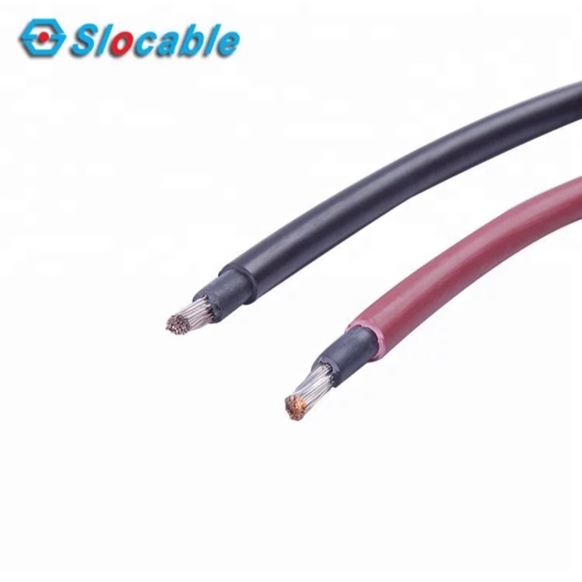 เลื่อนได้ PV-1F 12 AWG สีดําและสีแดงแผงพลังงานแสงอาทิตย์ 4mm2 สายพลังงานแสงอาทิตย์ 1500V 1x4mm2 Sing