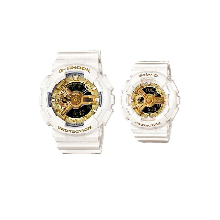 นาฬิกาข้อมือผู้ชาย,ผู้หญิง สายเรซิ่น รุ่น GBG-13SET-7A G-SHOCK x Baby-G LIMITED EDITION PAIR MODEL - สีขาว