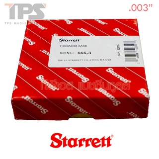 ฟิลเลอร์เกจแบบนิ้ว ยาว 25 ฟุต หนา .003 นิ้ว รุ่น 666-3 STARRETT