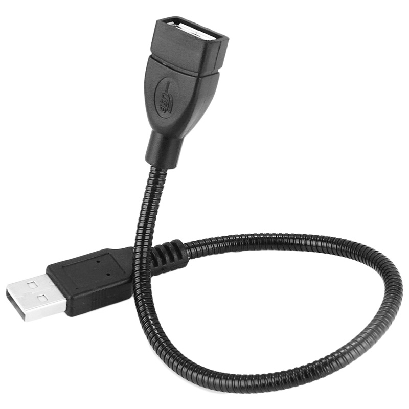 LIDU1 Flexible Metal USB 2.0 Male To Female Data Power Cord Stand