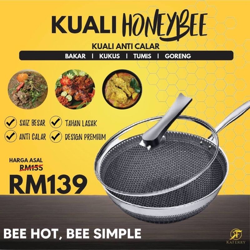 Kuali HONEYBEE ANTI CALAR