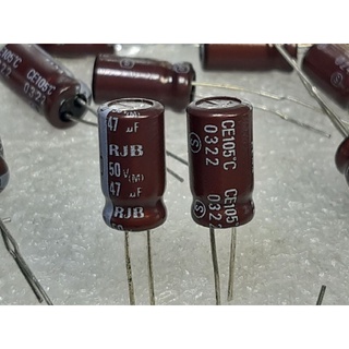 Elna RJB 47uf 50v capacitor ตัวเก็บประจุ คาปาซิเตอร์