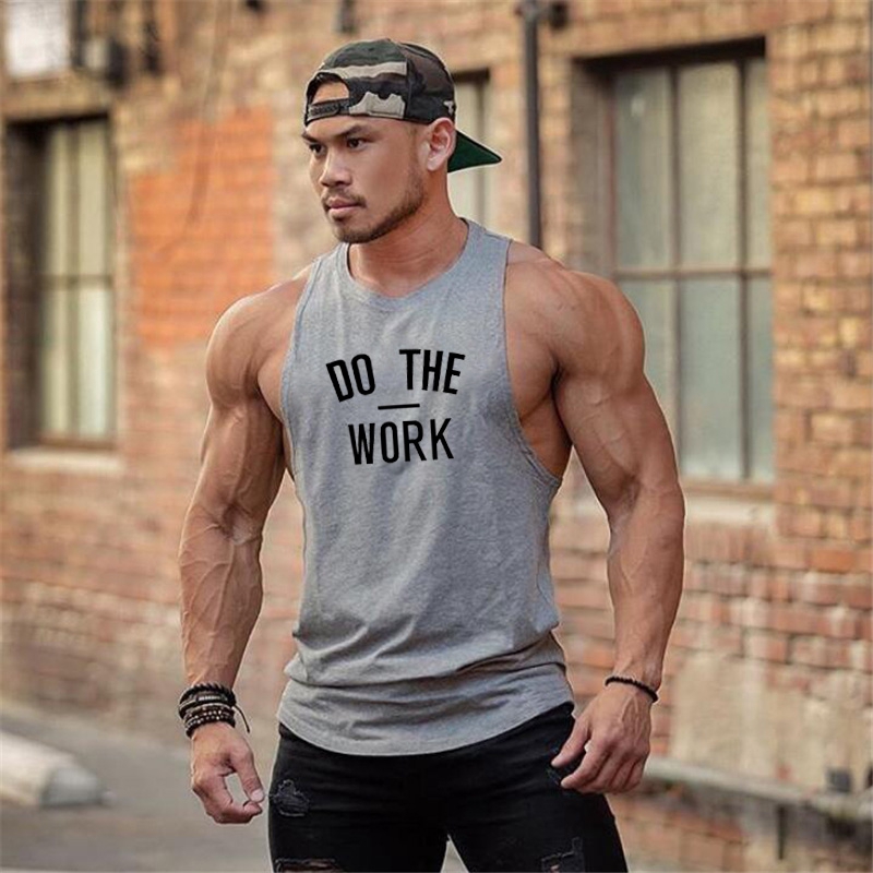 ยี่ห้อ Casual Gym เสื้อกล้ามผู้ชายแขนกุดแฟชั่นเพาะกายเสื้อผ้าฟิตเนส Stringer กล้ามเนื้อออกกําลังกายเสื้อกั๊ก