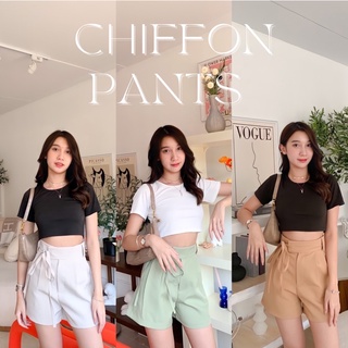 Chiffon pants กางเกงขาสั้น ผูกโบว์