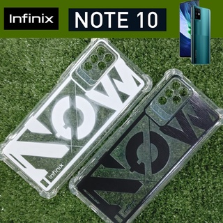 เคสมุมกันกระแทก ยางใส ลาย NOW สำหรับ Infinix Note 10