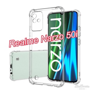 ***พร้​อมส่งในไทย***เคสใสกันกระแทกแบบคลุมกล้อง For Realme Narzo 50i / Realme GT / Realme C21Y