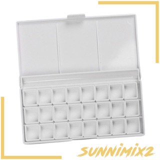 [Sunnimix2] กล่องสีสันสดใส , เคสสีน้ํา , ถาดสีน้ําพร้อมฝาปิด , Gouache, อะคริลิค