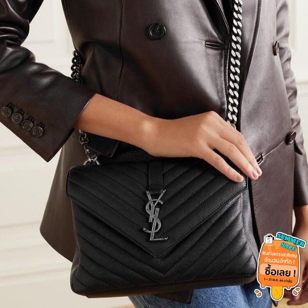 ผ่อน0% Authentic 100% กระเป๋า YSL MEDIUM COLLEGE SHOULDER