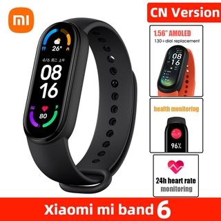 Xiaomi Mi Band 6 วัดออกซิเจนในเลือด หน้าจอใหญ่ 1.56 นิ้ว ฟังก์ชันครบ 30 โหมดกีฬา-30D