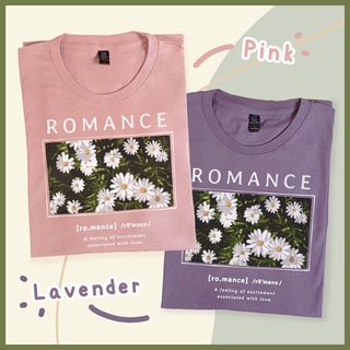 ค่าของเงินเสื้อยืด Romance สีชมพู สีม่วง เอิร์ธโทน Cotton ผ้าคอตตอนนุ่ม ใส่สบาย ระบายอากาศได้ดี ไม่บางS-3XL